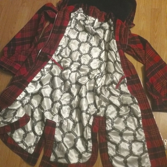 L.A.M.B GWEN STEFANI Red Plaid Hooded Jacket - Picture 6 of 14